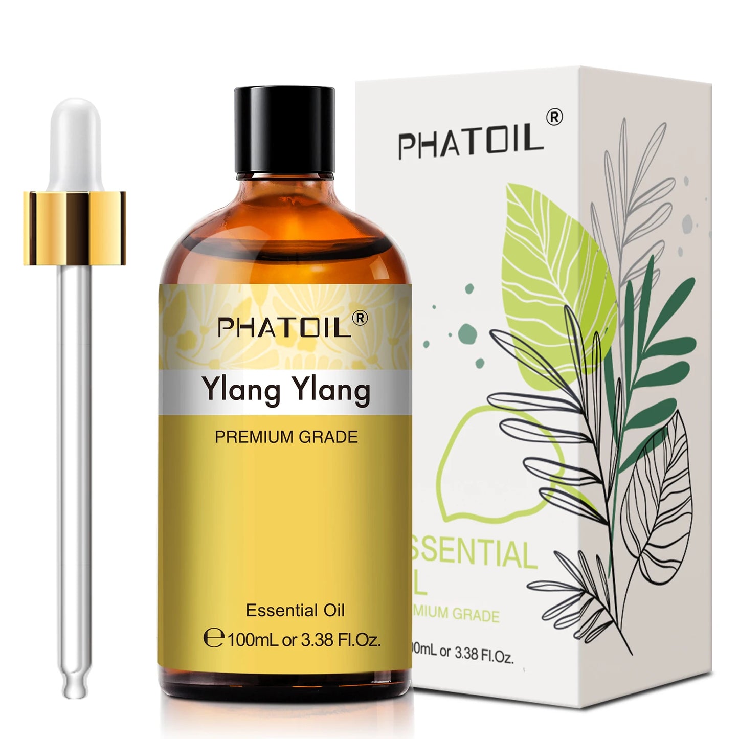 PHATOIL 100ml Natural Essential Oil For Skin Aromatherapy Diffuser Eucalyptus Lavender Vanilla Rose Fragrance Essential Oils