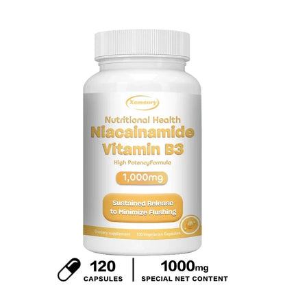 Xemenry | Niacinamide Vitamin B3 Capsules | Brain, Heart & Immunity Support