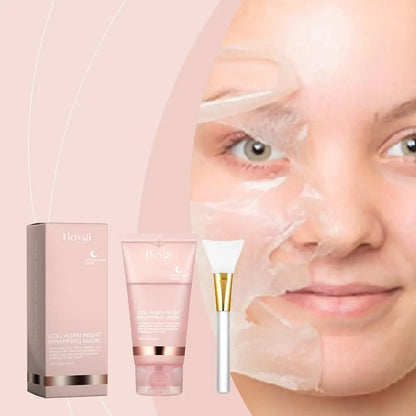 Hovgi Collagen Night Wrapping Mask | Overnight Peel-Off Treatment for Deep Hydration & Skin Repair | 80g
