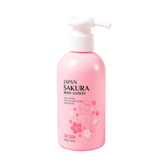 LAIKOU Japan Sakura Body Lotion – 200g / 120g / 80g Moisturizing & Whitening Cream with Niacinamide & Sake Extract
