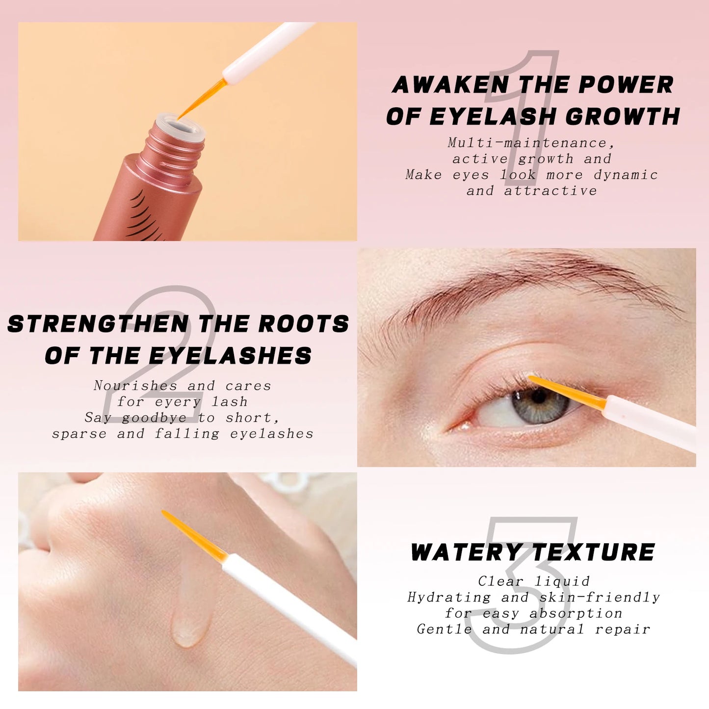 Eyebrow & Eyelash Growth Serum | Fast Growth, Enhancer, Extension, Fuller & Thicker Lashes | Clear Eyelash Care Liquid | 3.8g