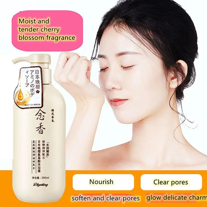 Sakura Japanese Shampoo, Conditioner & Body Wash – 300ml Gentle Cleansing, Scalp Nourishing & Moisturizing Hair Care