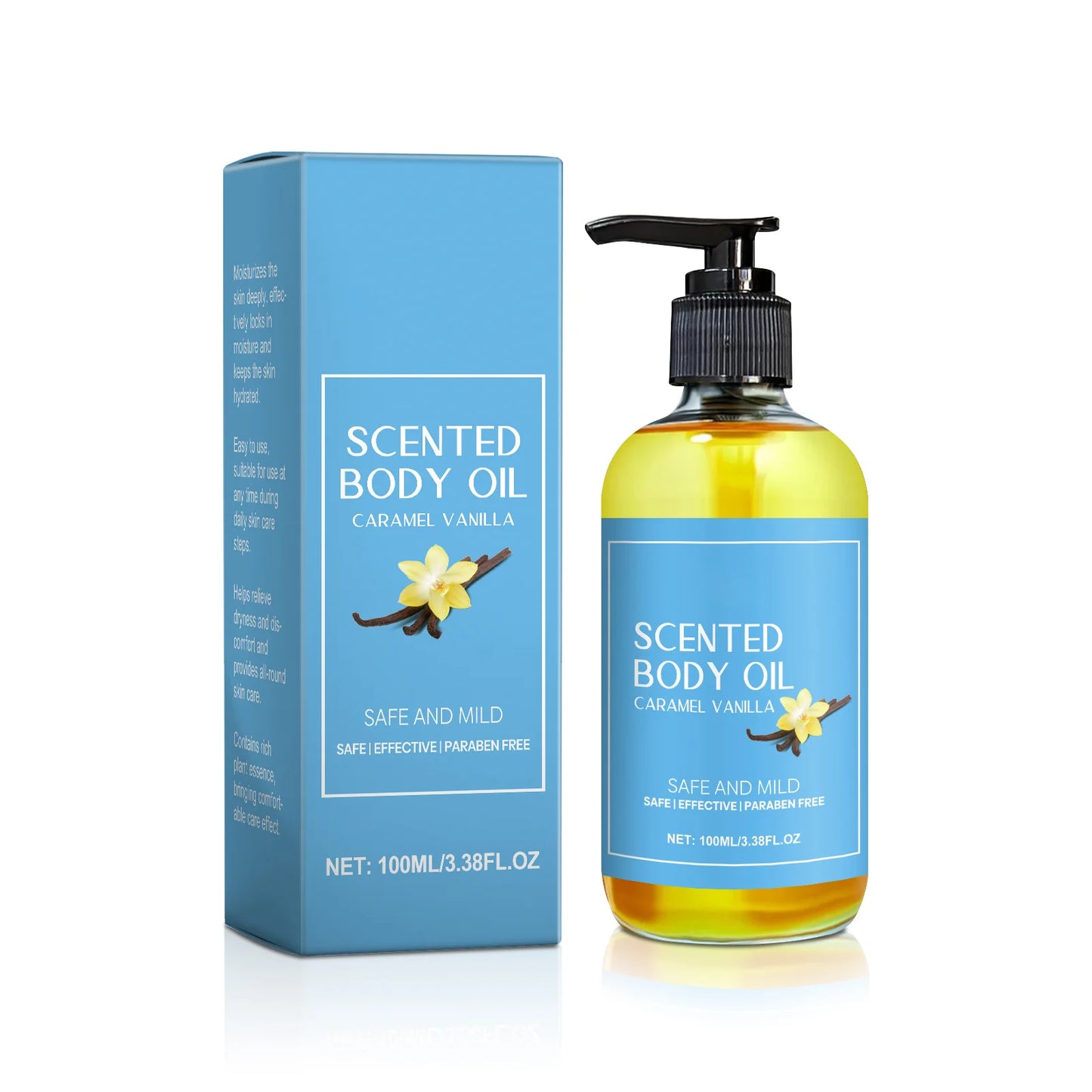Vanilla Body Massage Oil Improve Moisturizing Relieve Stress Strengthen Nourishing Muscle Relaxing Body SPA Plant Essential Oils