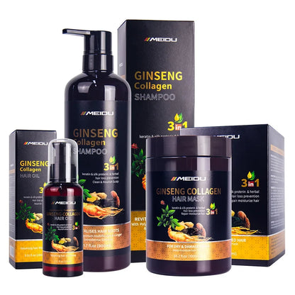 Meidu Profissional Hair & Scalp Nourishing Shampoo and Conditioner Keratin Hair Mask Set Straightening Smoothing Hair Care