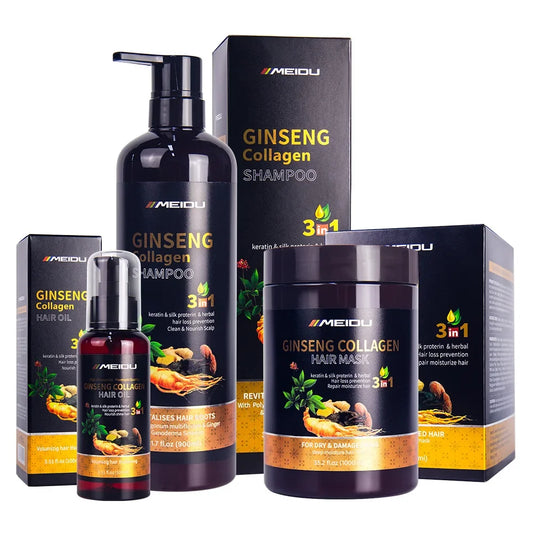 Meidu Profissional Hair & Scalp Nourishing Shampoo and Conditioner Keratin Hair Mask Set Straightening Smoothing Hair Care