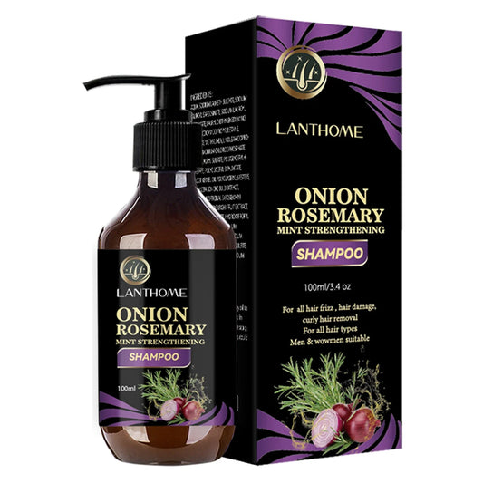 LANTHOME Rosemary Onion Mint Shampoo – 100ml Fast Hair Growth, Anti-Hair Loss & Deep Cleansing