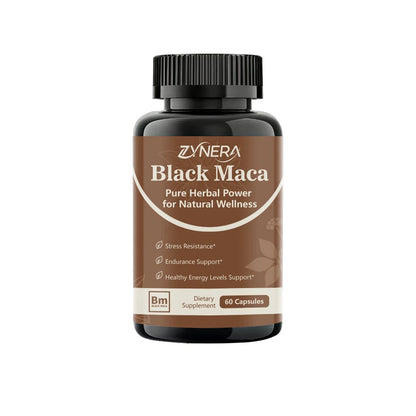 ZYNERA | Black Maca Ashwagandha Capsules | Energy & Reproductive Health Support