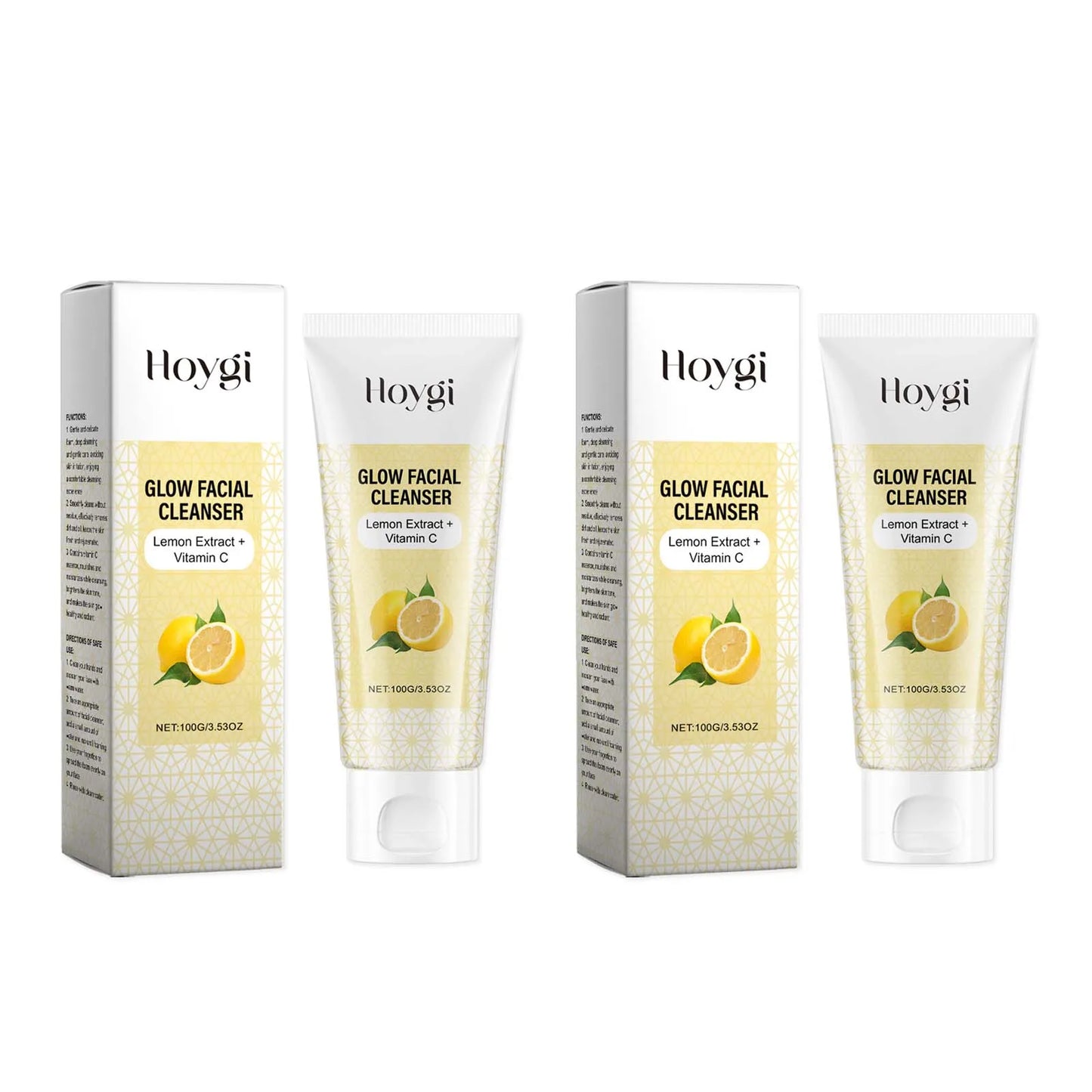 Hoygi | Lemon Extract & Vitamin C Facial Cleanser | Brightening, Moisturizing & Skin Nourishment