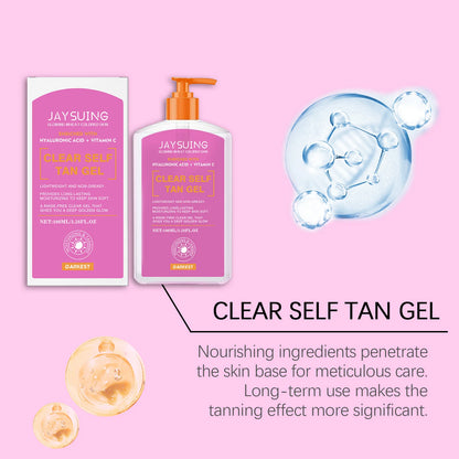 Self Tanner Gel Summer Face Body Bronzer Vitamin C Intensifier Tanning Oil Fast Dark Outdoor Tan Accelerating Moisturizing Cream
