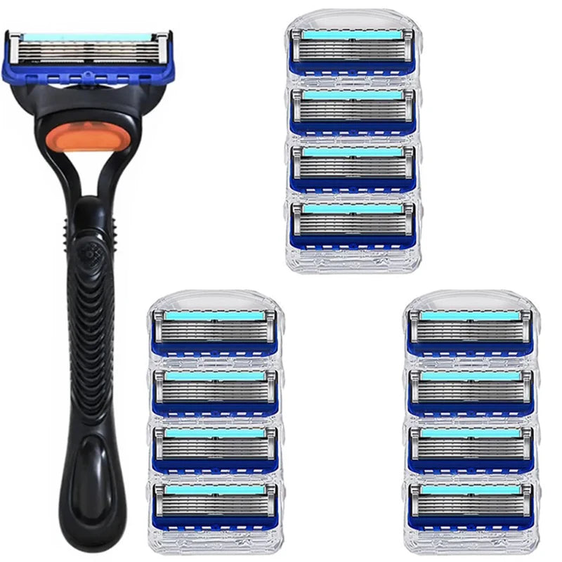 Razor Shaver for Men, Premium Shaving Shaver, 5-Layer Razor Face Beard Hair Comes with Replaceable Blades, 5-Layer Refills