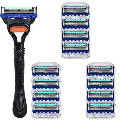Razor Shaver for Men, Premium Shaving Shaver, 5-Layer Razor Face Beard Hair Comes with Replaceable Blades, 5-Layer Refills
