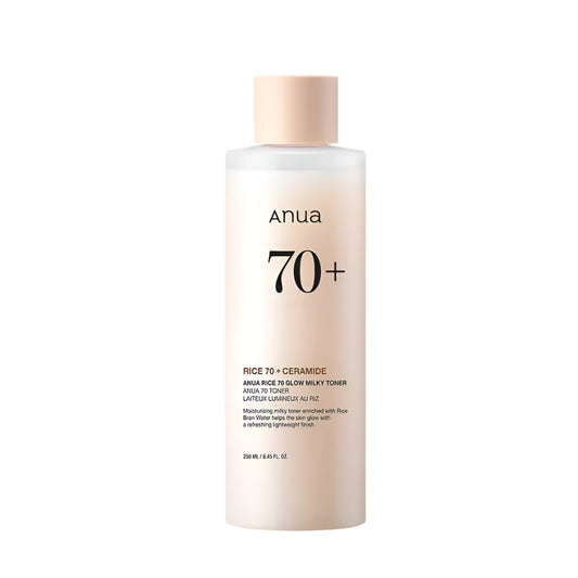 Anua | Rice 70+ & Ceramide Milky Toner | Brightening, Moisturizing & Lightweight Radiance