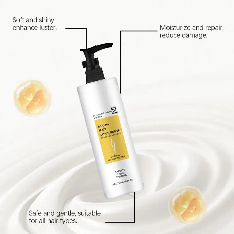 Amino Acid Conditioner Damaged Hair Smoothing Hair Care Cream Long-Lasting Deep Hydrating Nourishing Conditioner Hair Care 237ML