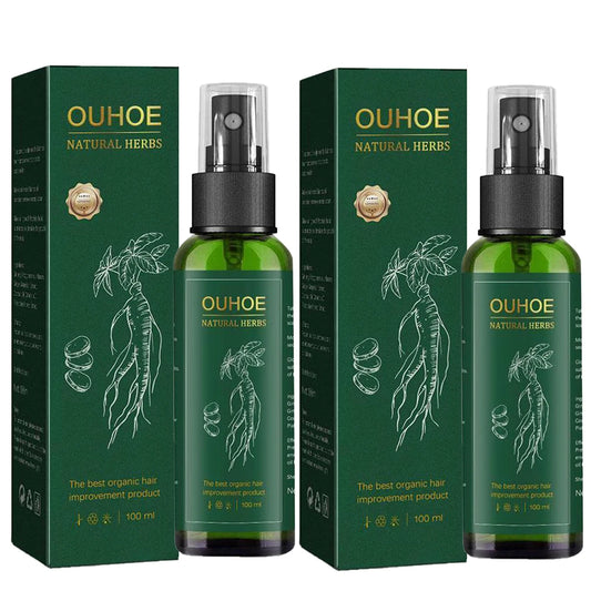 OUHOE Ginseng Hair Serum – 2pcs x 100ml Herbal Spray for Scalp Nourishment & Hair Repair