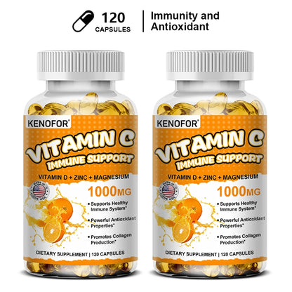 Kenofor | Vitamin C Immune Support Capsules | Collagen & Immunity Booster