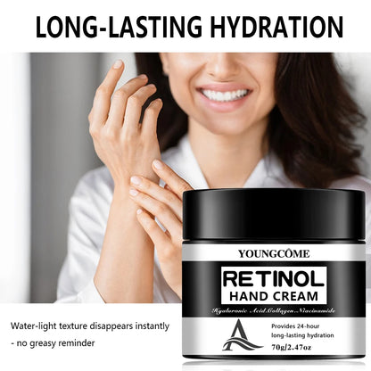 Retinol Anti-Aging Hand Cream ,Wrinkle Removal & Firming Hand Moisturizer,Brightens Skin,Lifts & Smooths Fine Lines,Whitening