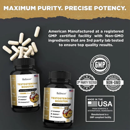 Balincer | Plant Based Testosterone Booster | Energy, Stamina & Muscle Support