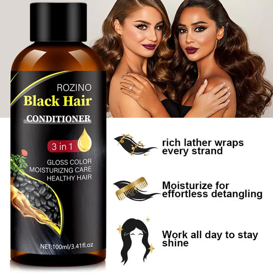 3 IN 1 Black Hair Conditioner, Which Can Fix Hair, Make Hair Smooth, Dry And Coarse, Smooth Bifurcated, Healthy And Bea