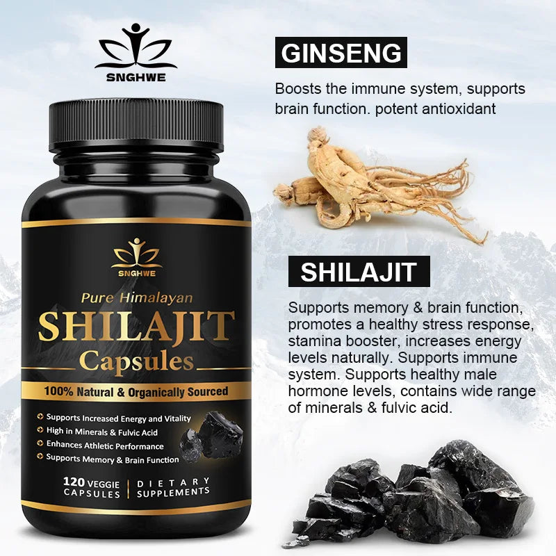 SNGHWE | Pure Himalayan ShilajitCapsules | Energy, Strength & Immunity Support