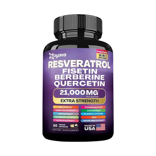 Zoyava | Resveratrol Fisetin Berberine Quercetin | 14-in-1 Antioxidant & Health Support