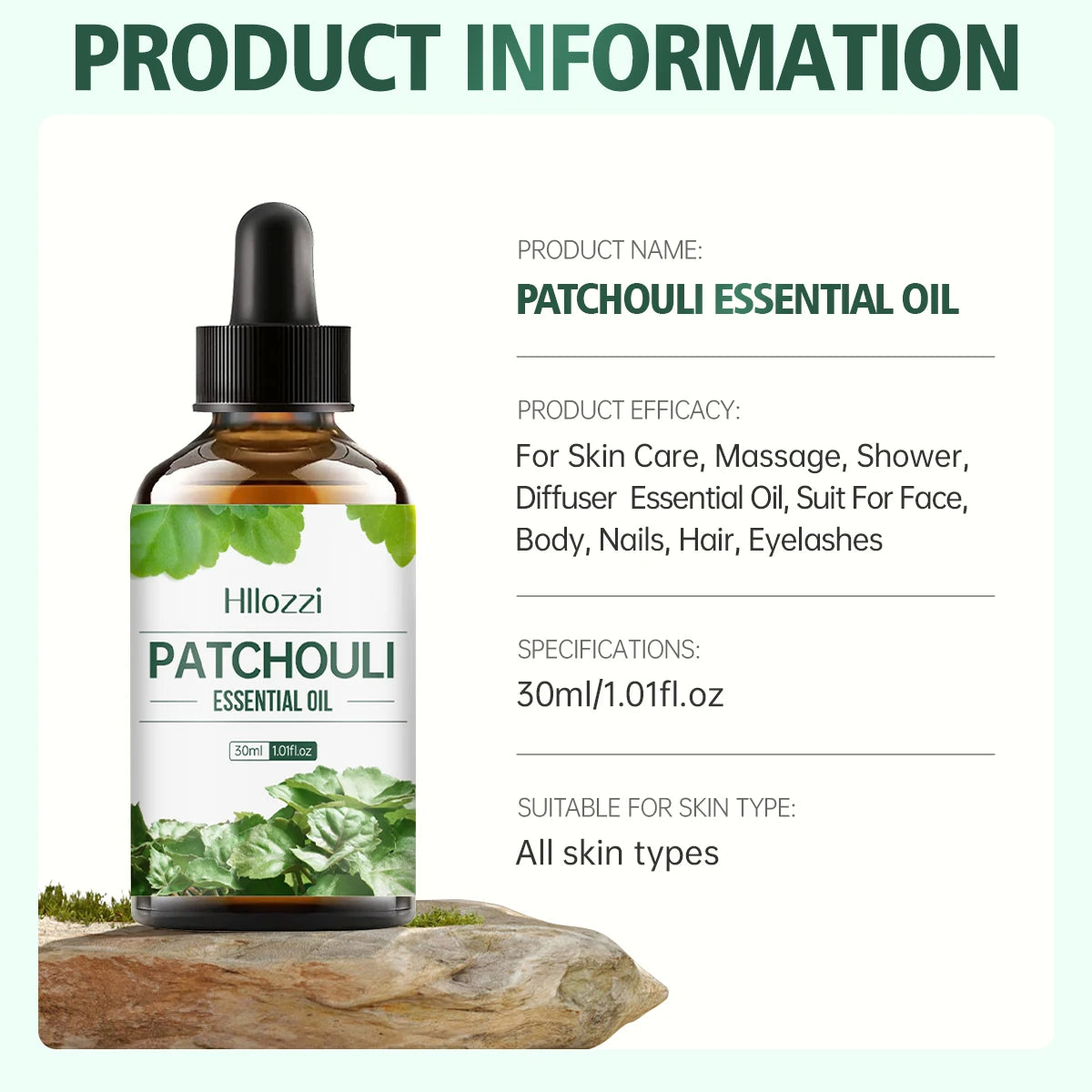 Patchouli Essential Oil | Hydrating & Moisturizing, Skin & Body Care, Natural Fragrance & Perfume | 100ml / 60ml / 30ml