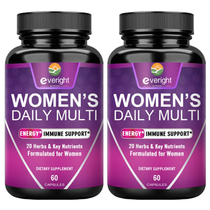 Everight | Women’s Daily Multivitamin with Biotin & Zinc | Energy & Immune Health Support