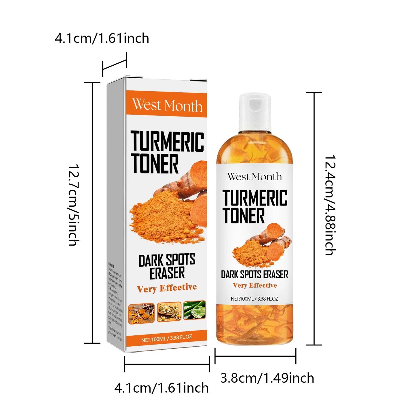 Turmeric Face Toner | Dark Spot Corrector & Brightening Treatment | Fades Freckles & Melasma | Moisturizing Skincare