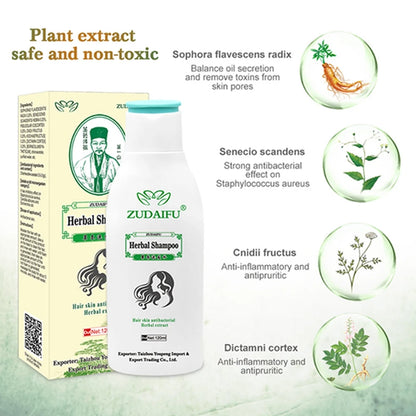 Zudaifu Herbal Therapeutic Shampoo – 120ml Anti-Dandruff, Anti-Itch & Scalp Relief Hair Care
