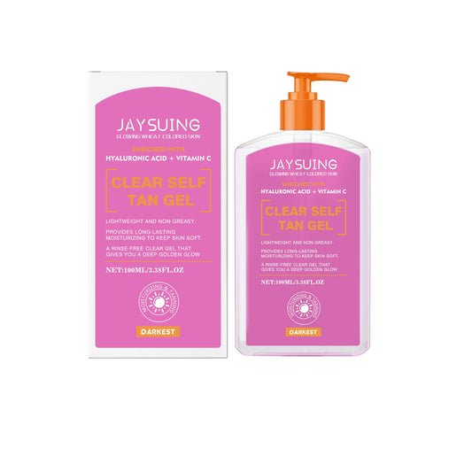 Jaysuing Self Tanner Gel – 100ml Vitamin C Tanning Accelerator for Face & Body with Deep Moisturizing Effect