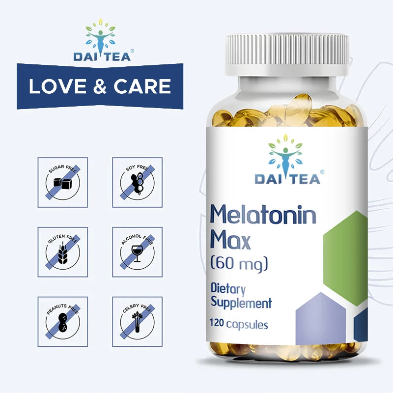 Daitea | Melatonin Capsules | Natural Sleep Support & Deep Restfulness