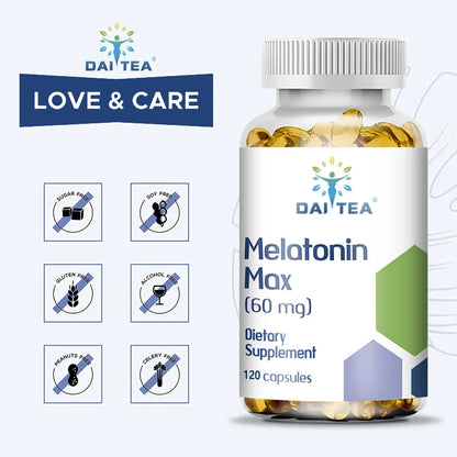 Daitea | Melatonin Capsules | Natural Sleep Support & Deep Restfulness