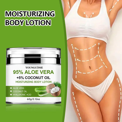 Youngcome | 95% Aloe Vera & 5% Coconut Oil body lotion | Moisturizing & Hydrating