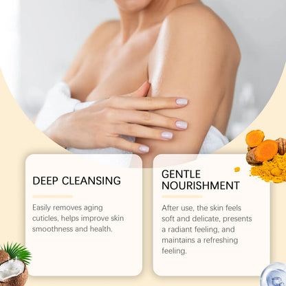 Turmeric Body Scrub Gentle Exfoliating Remove Dead Skin Moisturizing Rejuvenating Brightening Pore Cleaning Smooth Skin Care