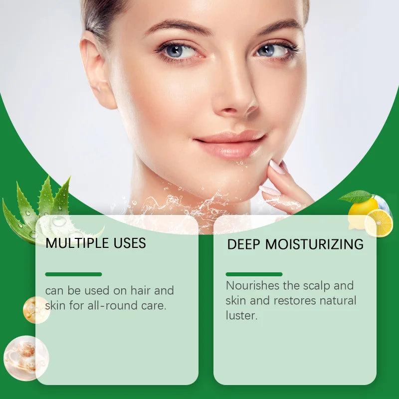 Pure Aloe Vera Gel - Multi-Purpose Soothing Gel For Skin & Hair To Help Hydrate, Soothe & Refresh Without Sticky Residue