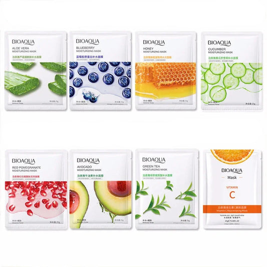Bioaqua | 12 Variants Facial Mask | Moisturizing, Brightening & Nourishing