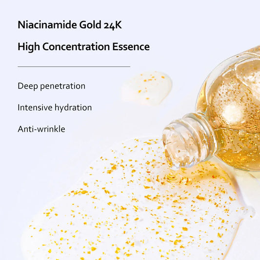 24K Gold Skincare Set | Niacinamide & Collagen | Anti-Aging & Dark Circle Reduction