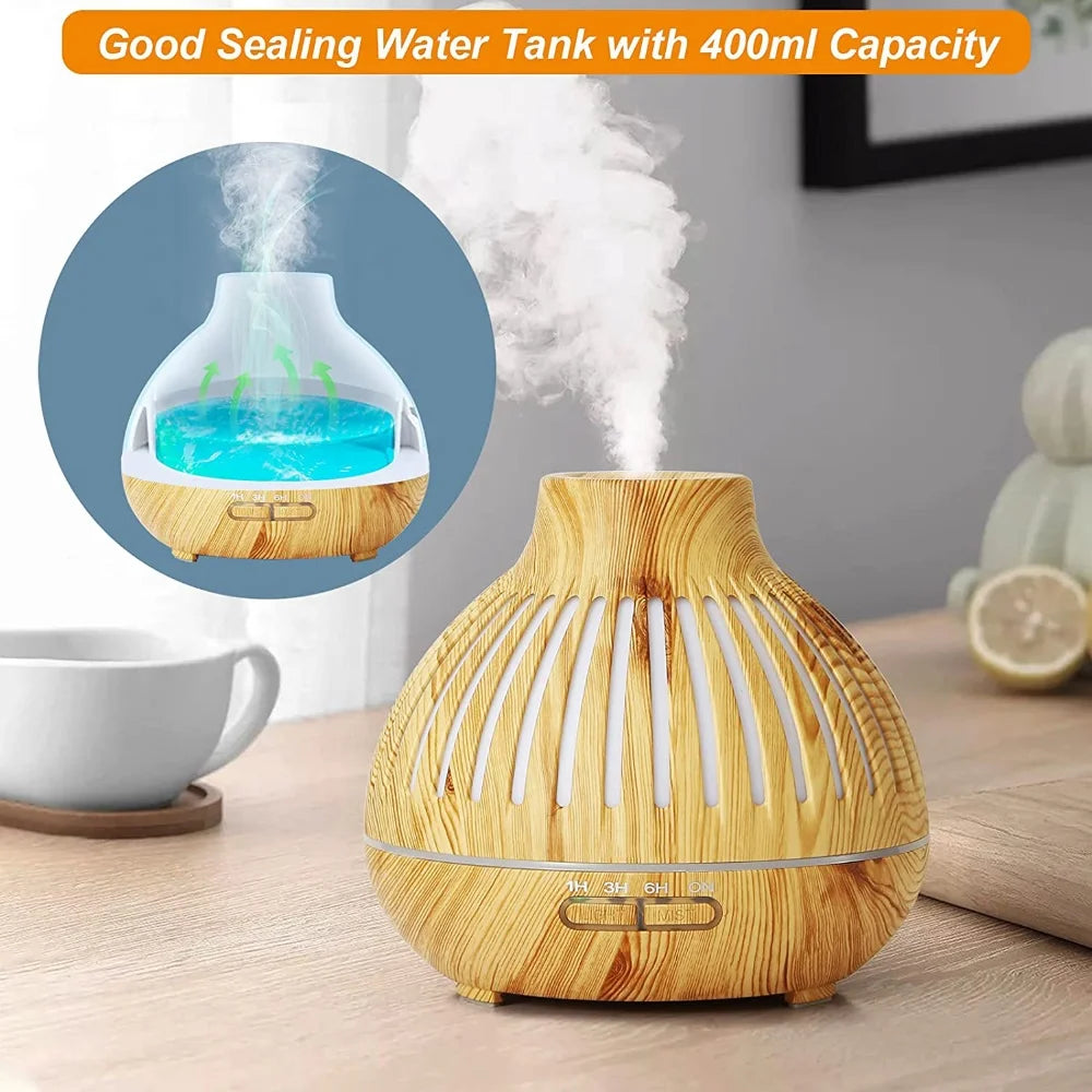 High Quality Aroma Diffuser Humidifier Cool Mist 7-Color LED Night Light Air Humidifier Quiet Air Freshener for Home Office