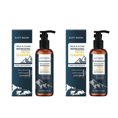 East Moon | Honey & Wild Geranium Facial Cleanser | Gentle Cleansing, Oil Control & Skin Refreshing
