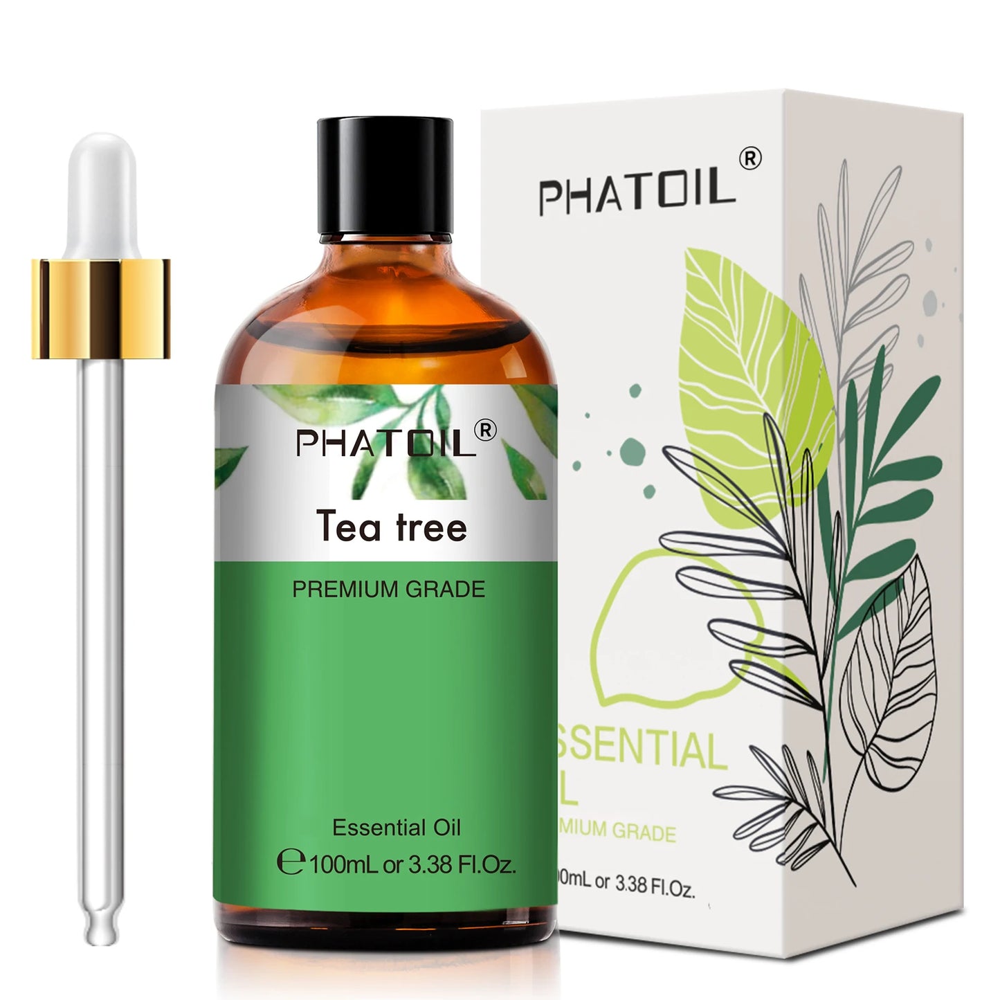 PHATOIL 100ml Natural Essential Oil For Skin Aromatherapy Diffuser Eucalyptus Lavender Vanilla Rose Fragrance Essential Oils