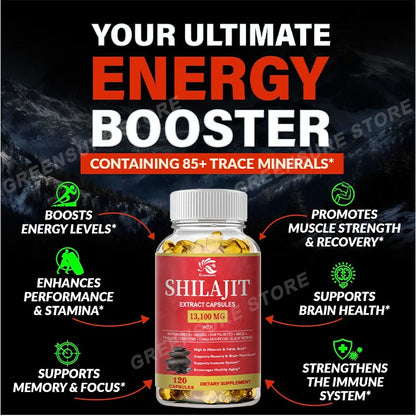 Greencure | Shilajit Extract Capsules | Energy, Stamina & Cognitive Support