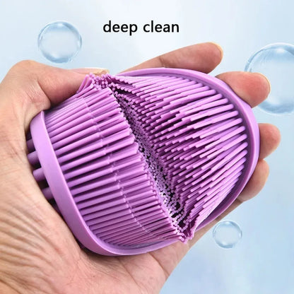 Silicone Body Scrubber Bath Shower Sponge Dry Bath Brush for Body Massager Bast Exfoliating Silicone Bathing Scrubber Body Brush