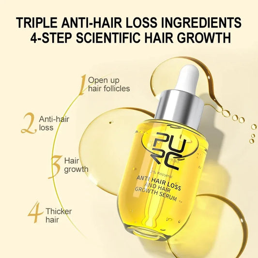 PURC Anti Hair Loss Serum – 50ml Ginger & Kopyrrol Hair Growth Essence for Scalp Repair & Regrowth