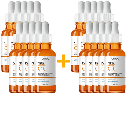 OUHOE Pure Vitamin C10 Essence | Anti-Wrinkle, Antioxidant & Skin Renewal | With Hot Spring Water | 30ml