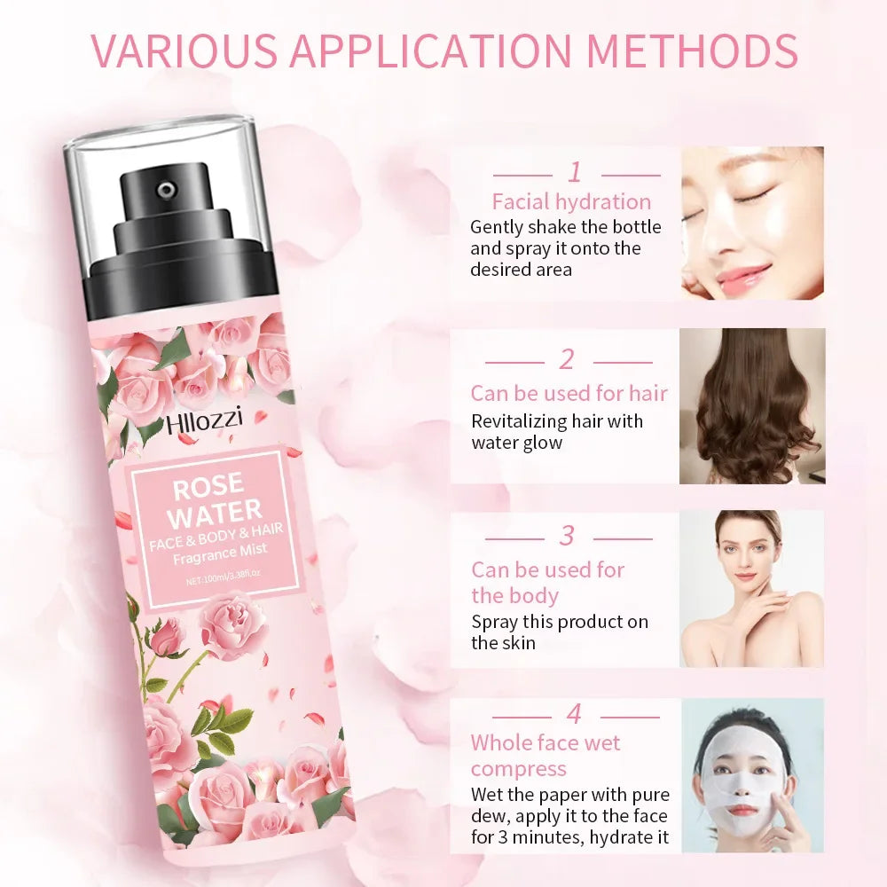 Rose Water Face Spray | Hydrating & Moisturizing Toner Mist with Pure Rose Dew | 100ml