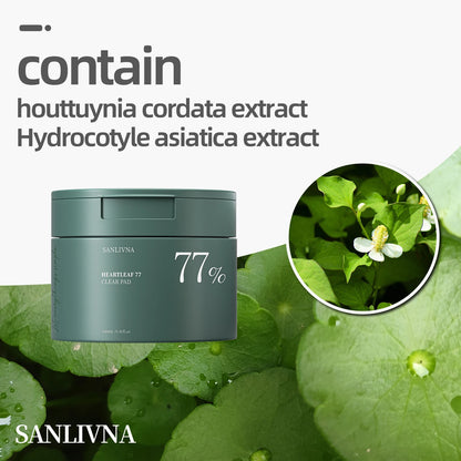 Heartleaf 77 Toning Pads | Moisturizing Pore Care with Centella & Heartleaf Extract | 160ml