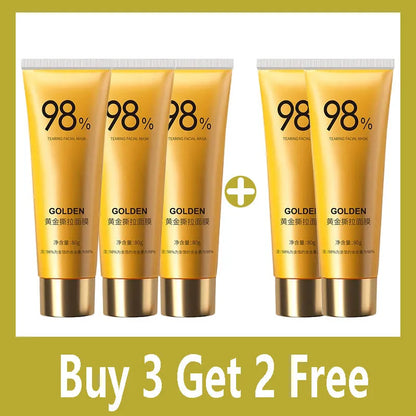 Gold Peel-Off Facial Mask | Deep Cleansing, Pore Tightening & Blackhead Removal | Brighten Skin & Cleanse Nose Pores | 80g