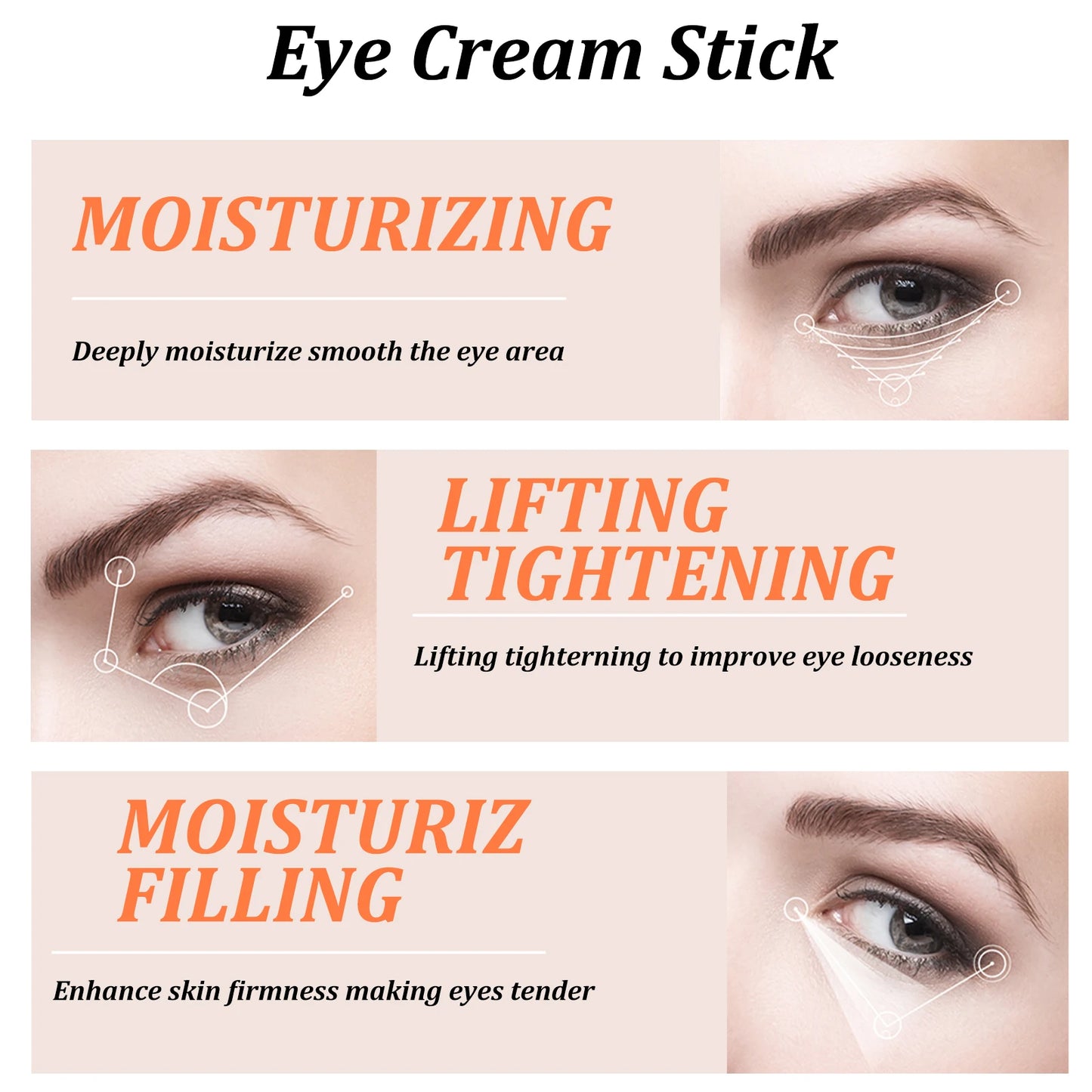Snail & Collagen | Fine Line & Wrinkle Reduction, Dark Circle Lightening, Firming & Moisturizing | Eye Cream Stick