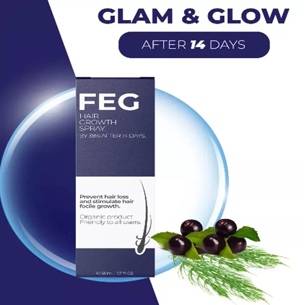FEG Organic Hair Growth Spray Stimulate Hair Focile For Precent Hair Loss Growth Ownning Thicker Longer And Healthier Hair Care