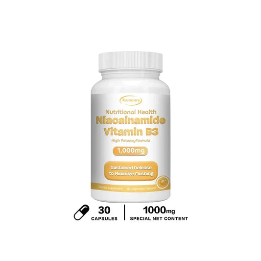 Xemenry | Niacinamide Vitamin B3 Capsules | Brain, Heart & Immunity Support