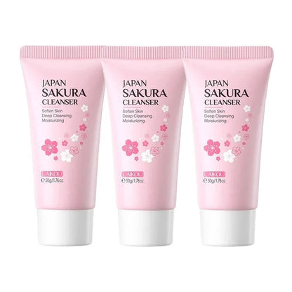 Laikou | Japan Sakura Cleanser | Deep Cleansing, Moisturizing & Skin Softening Care